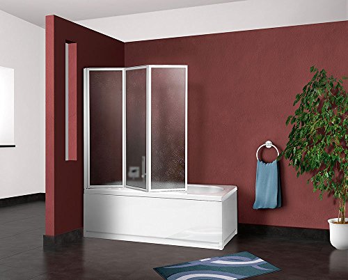 Box pared bañera ducha sopravasca cm.133/134, panel plegable 3 puertas color de acrílico