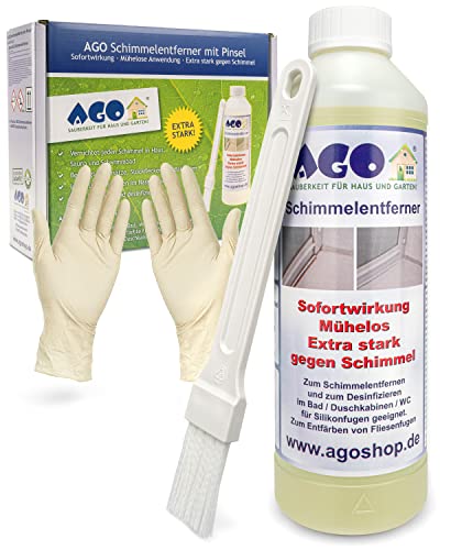 Hace ® Eliminador de Moho i Anti Central Schimmelpilzentferner Limpiador para Cuarto Baño Papel Pintado Silicona Juntas Actúa Claramente más Fuerte como Convencional Aerosol- - 500ml inkl. Pinsel