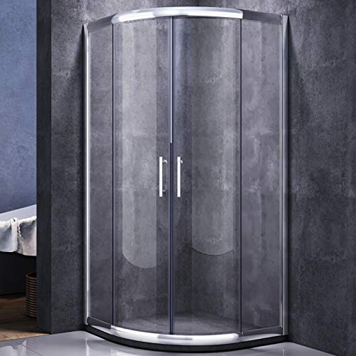 Cabina de ducha redonda ducha 90 x 90 eckeinstieg Mampara de puerta corredera de ducha Cuadrante para cuarto de baño