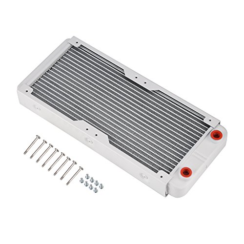 Tonysa G1/4 Thread CPU Heatsink-Enfriadores y Calentadores de Computadoras Aluminio Líquido de Enfriamiento por Agua para Aparatos de Belleza Purificar el Aire Equipos Industriales Impresión 3D(240MM)