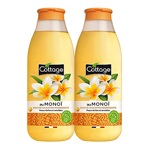 Cottage – Ducha aceite Noble – Extra Nourrissante AU monoï – 98% de ingrédients de origen natural – 560 ml – juego de 2