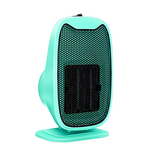 WZCXYX Mini Calentador Portátil De Escritorio Calentador Eléctrico Ventilador Ventilador Máquina Calentador De Invierno Radiador De Estufa De Calefacción Giratoria para Coche Doméstico(Color:Verde)