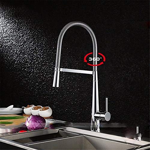 Grifo de cocina Nuevo baño de la cocina del hogar Grifo de agua caliente y fría, interruptor de llave inglesa, todo el material de cobre, diámetro de asiento 3.5 cm, entrada y salida Diámetro de la tu