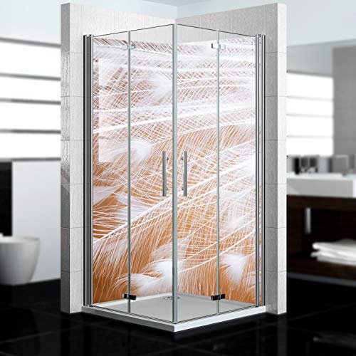 Dedeco - Panel de ducha de esquina de aluminio con diseño: Boho V5, 2x 90x200 cm, perfecto como pared posterior de baño para reemplazo de azulejos, apto para muchos baños