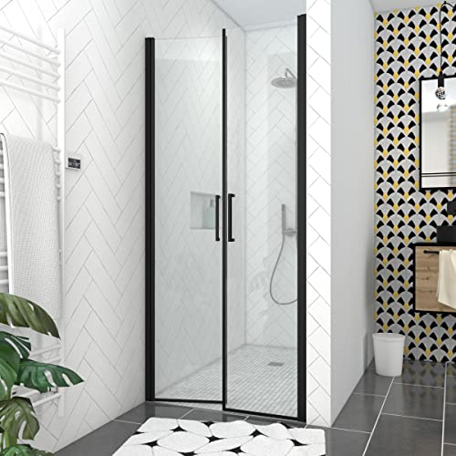 Aurlane Pack de pared de ducha de 90 x 200 cm + plato de ducha para cuadrar, 90 x 160 cm