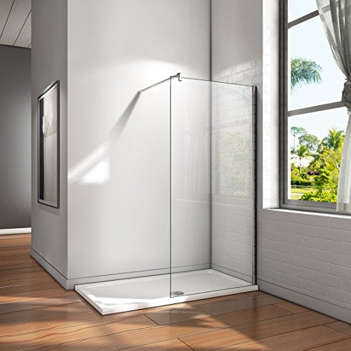 Mamparas ducha Panel Pantalla Fija cristal 10mm templado para baño (100x200cm)