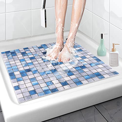 Alfombrilla de ducha antideslizante 60 x 60 cm, alfombrilla de ducha cuadrada, alfombra de ducha de mosaico, alfombrilla de ducha, alfombrilla antideslizante de seguridad