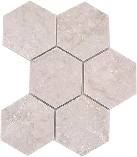 Piedra natural mosaico mármol marfil mate pared suelo cocina baño ducha ducha MOS42-HX141