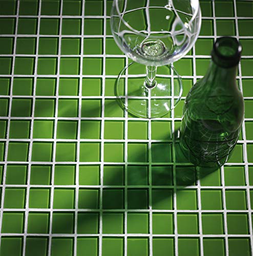 Malla de Mosaico de Cristal 32x32cm Color Verde