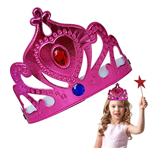 Povanjer Corona real para niños, ajustable, juguete para niños, accesorio de disfraz para fotografía de fiesta, vestido de ducha para niños y decoración de fiesta