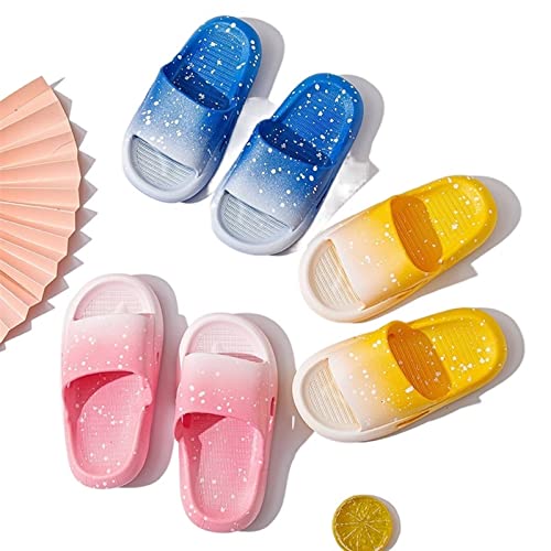 Zapatillas de casa para niños para el verano, sandalias deslizantes de verano para niños, zapatillas antideslizantes, zapatillas de ducha de dibujos animados de verano ( Color : Pink , Size : 30-31(in