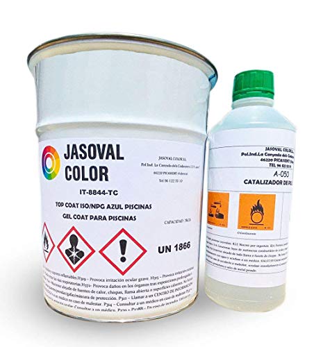 Pintura Gel Coat Piscinas - Jasoval Color - (25KG, Azul Mar Caribe)