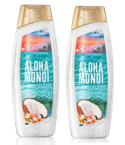 Avon Senses Polynesian Paradise Aloha Monoi - Crema de ducha (2 unidades, 250 ml)