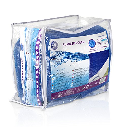 Gre CPROV500 - Cobertor de Verano para Piscina en Forma de Ocho de 500 x 340 cm, Color Azul