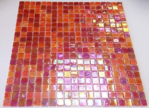 Mosaico de cristal rojo para suelo, pared de baño, ducha, cocina, espejo, revestimiento de bañera, alfombrilla de mosaico, placa de mosaico.