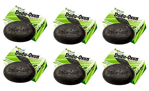 Dudu Osun Tropical Jabón negro africano puro, pack de 6 unidades, 150 g