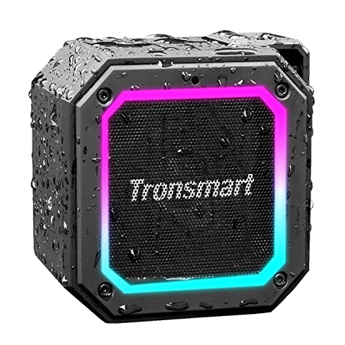 Tronsmart Groove 2 Altavoz Bluetooth Portátiles, Luces Led con 18 Horas de Reproducción, Impermeable IPX7, Extra Bass, Construido en Micrófono con Bluetooth 5.3, para Smartphone, Fiesta, Viajes, Playa