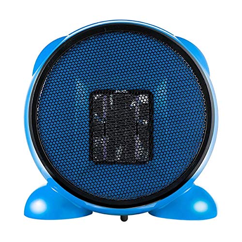 Mini Calentador Eléctrico De Dibujos Animados De 500 W, Calentador De Aire Interior PTC, Ventilador De Calefacción, Calentador De Escritorio, Calentador Eléctrico De Calentamiento Rápido E(Color:azul)