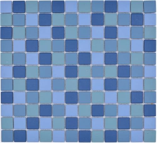 MOS18-0404-R10 - Azulejos de mosaico para piscina, taza de ducha, suelo, antideslizante, color azul y turquesa
