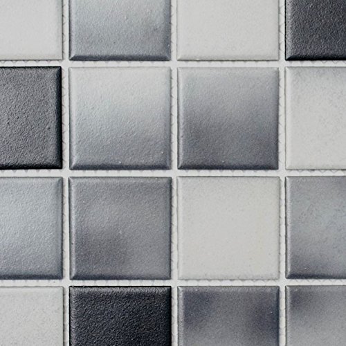 Mosaico de azulejos de cerámica gris para suelo, pared, baño, ducha, cocina, espejo, revestimiento de bañera, alfombrilla de mosaico, placa de mosaico