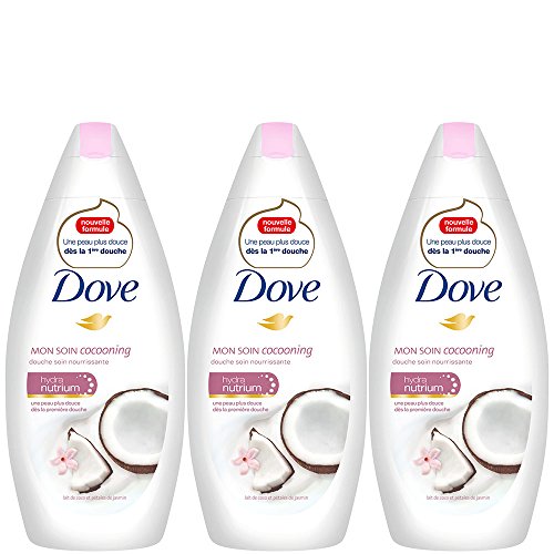 Dove gel de ducha de coco y jazmín pétalos 400ml - juego de 3