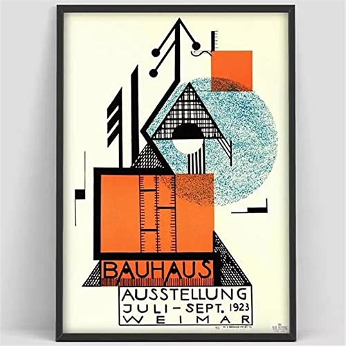 Carteles e impresiones de escalera Bauhaus, cuadro artístico de pared Bauhaus de Weimar 1923, pintura en lienzo sin marco A3 60x90cm