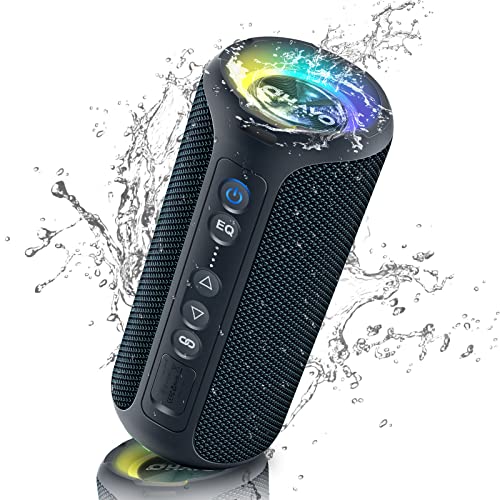 OHAYO Altavoz Bluetooth X8 Pro, Altavoz Bluetooth portátil Resistente al Agua IPX7, Altavoz Bluetooth Potente con Sonido Estéreo, Bajos Potentes, Efecto de Triple Bajo, hasta 30h de reproducción