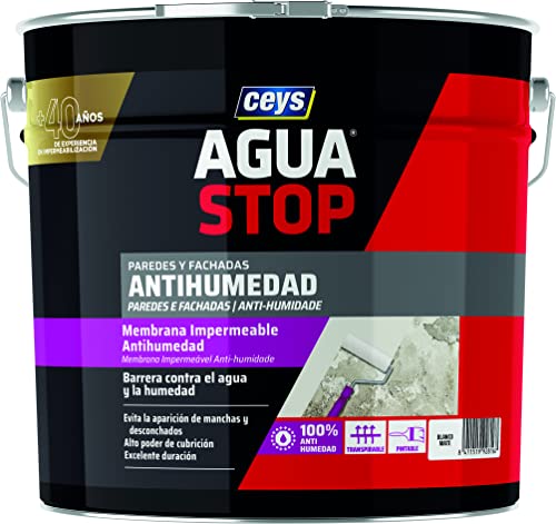 Ceys - Agua Stop Interior - Membrana antihumedad para interiores - Evita las humedades en tu hogar - 4KG