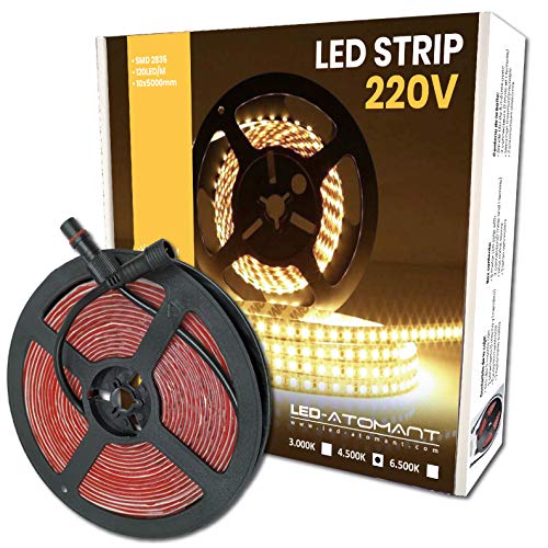 LED ATOMANT 5 metros de Tira/Strip de LED. Color Blanco Neutro. IP65. Corte cada 10cm.