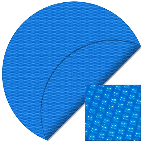 WilTec Cubierta Solar Piscina isotérmica Azul Redonda Ø 5m Lona térmica Protectora Cobertor Piscina