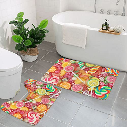 Evealyn Tapetes de baño para adultos, 2 piezas, antideslizantes, rectangulares, con forma de U, para baño, bañera y ducha