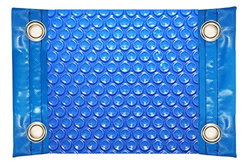 International Pool Protection Manta TÉRMICA (COBERTOR TÉRMICO-Cubierta ISOTÉRMICA-TOLDO para Piscina) DE 600 MICRAS ECONÓMICA con Refuerzo EN LOS Lados Estrechos + Ojales EN Acero Inoxidable (6x4m)