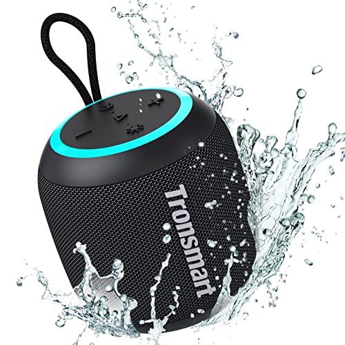 Tronsmart T7 Mini Altavoz Bluetooth, 15W Altavoces Portatil Bluetooth, 18 Horas de Reproducción, Sonido Stereo 360°, Resistente al agua IPX7, Bluetooth 5.3 para el Hogar, Aire Libre, Viajes, Negro