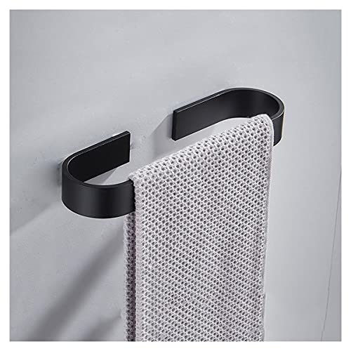 ZTBH Estantes de baño Toallas de baño Toallas, Espacio de Plata Muro de Aluminio Colgando Towel Bar Organizador Organizador de baño (Color : 25cm Black)
