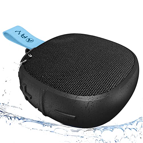 AY Altavoz Bluetooth Portátil, IPX7 Impermeable Altavoz Bluetooth 5.0 Inalámbrico con Sonido Fuerte y Potente Ventosa, Micrófono, 12H de Reproducción Piscina,Playa,Baño,Exterior (Negro)
