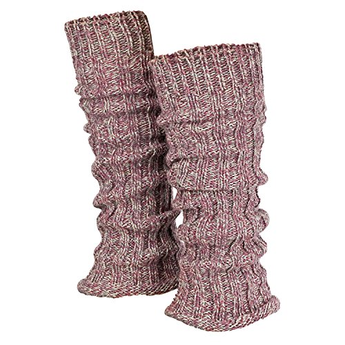 Tobeni 1 Par de Calentadores de Piernas de las Mujer de Invierno cálido Cuello Legwarmer Lana Color Multicolor-Rosa Tamaño Talla única