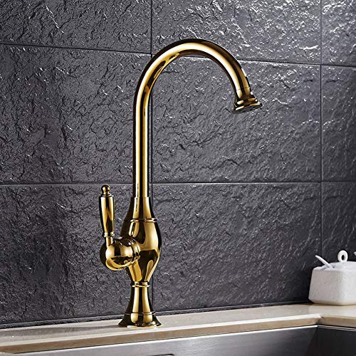 YHSGY Grifos de cocina El Cobre Grifo Caliente Y Frío Cocina Europea Baño Lavabo De Doble Uso Grifo Cuarto De Baño Solo Agujero Grifo De Lavabo