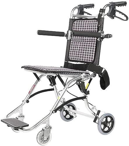 Silla de ruedas con silla de ruedas con silla de ruedas super liviana súper liviana for silla de ruedas 34 cm ancho de asiento plegable auto propulsado silla de ruedas con pastos de mano qujunji