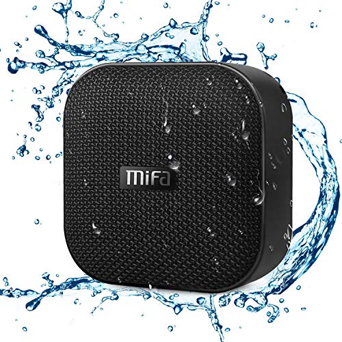 Mifa A1 Mini Altavoz Portátil Bluetooth 4.2 Impermeable IP56 y Tecnología True Wireless Stereo & DSP, Anti-Polvo con 15 Horas Continua y Tarjeta de microSD, Micrófono Incorporado, Negro